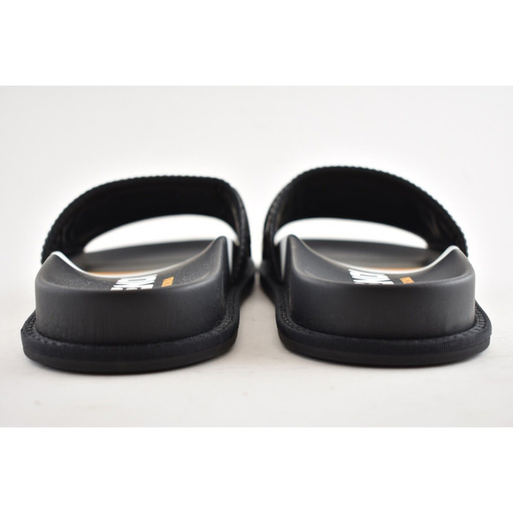 Fendi Mania Fila Black Coated Canvas FF Logo Mule Slide Flat Flip Flop Sandal 37 - Picture 11 of 12